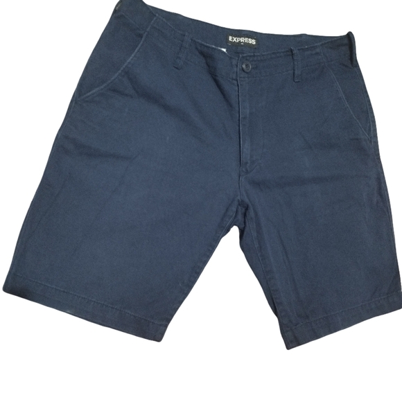 Express Other - Express Men's Dark Blue Flat Front Shorts​